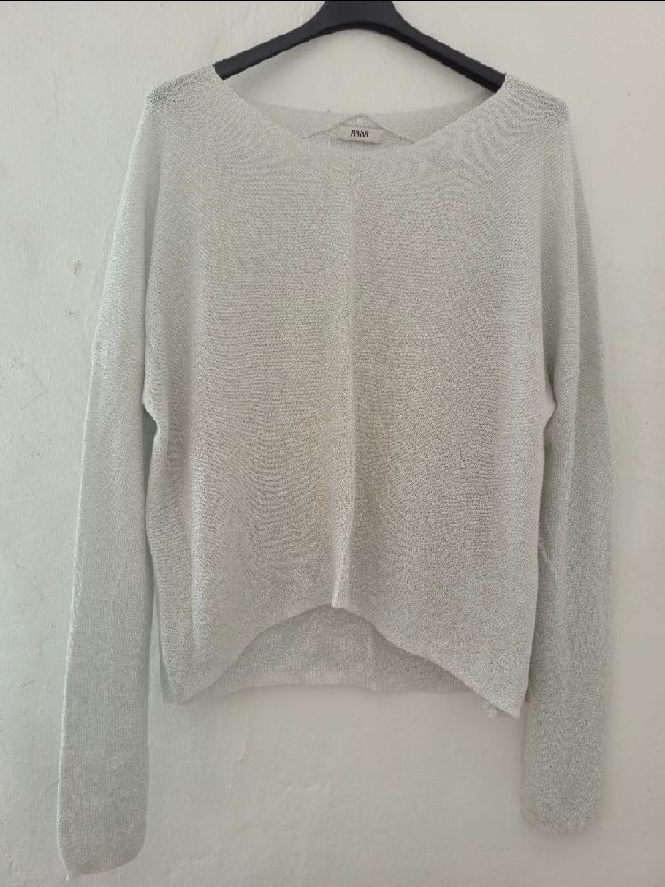 Pull Anna Argent à fil métallique tt neuf 
