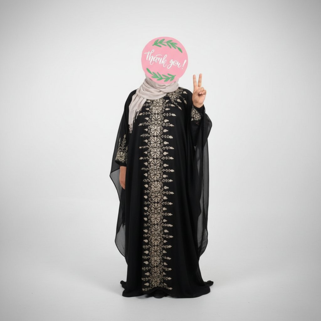 Caftan noir 3pieces 46/48  tt neuf