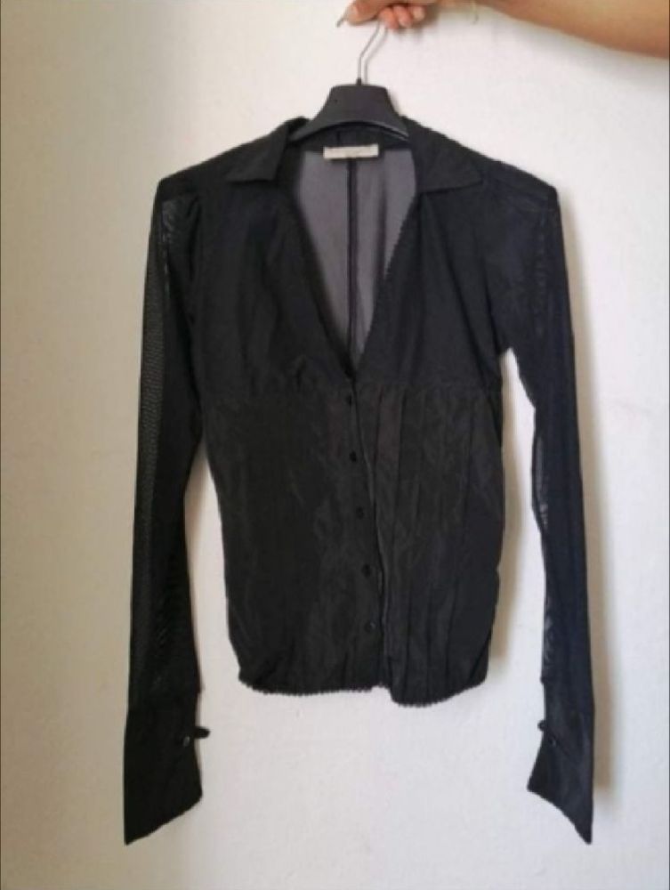Chemise  Chic Noir bimatiere en tulle marque Artigli neuve  