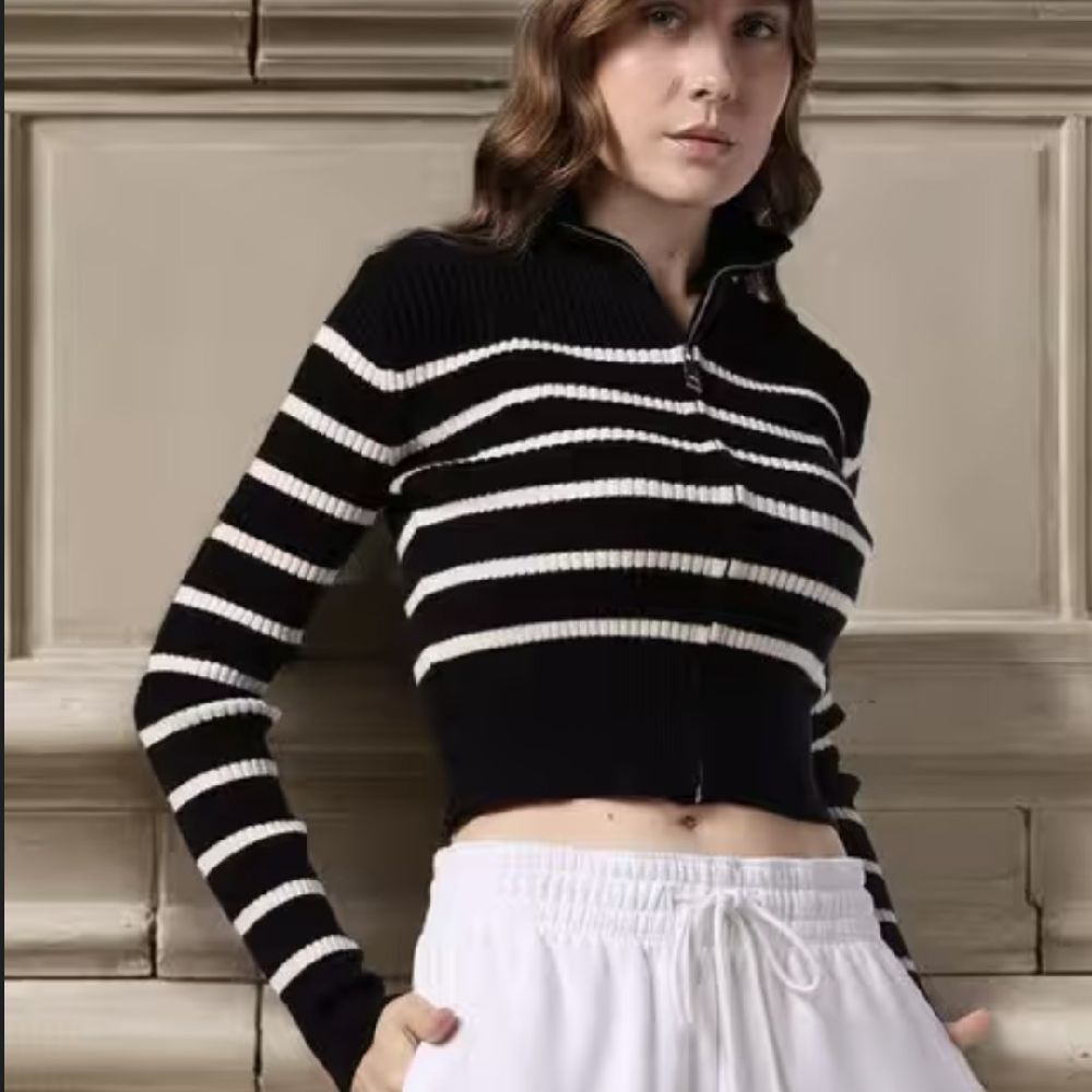 Top rayé