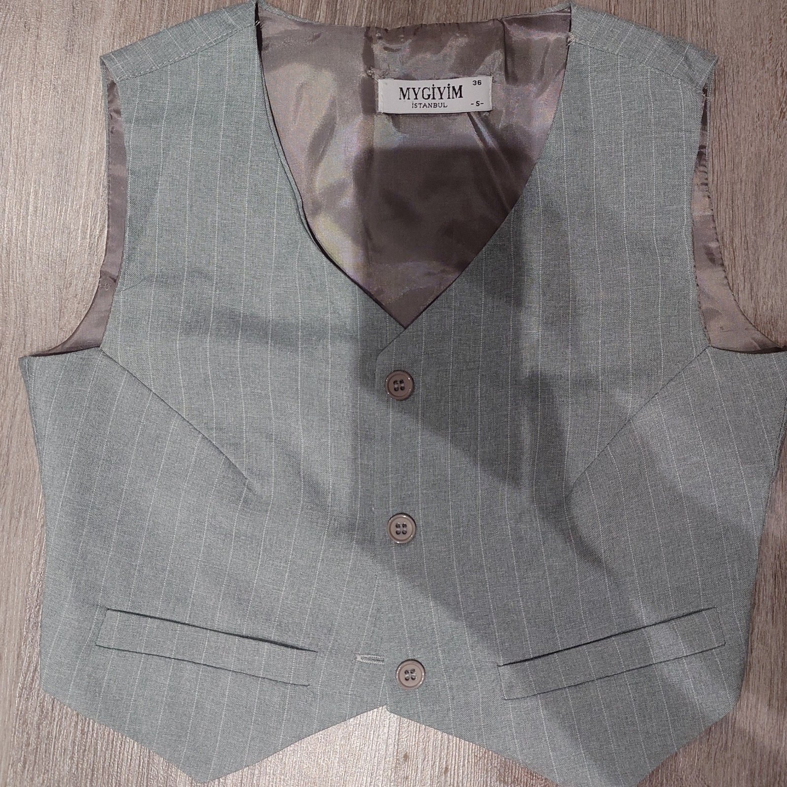 Gilet de costume à rayures
