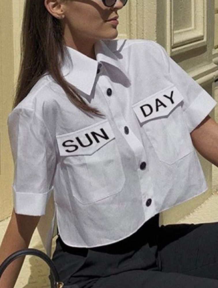 Cropped chemise courte sunday