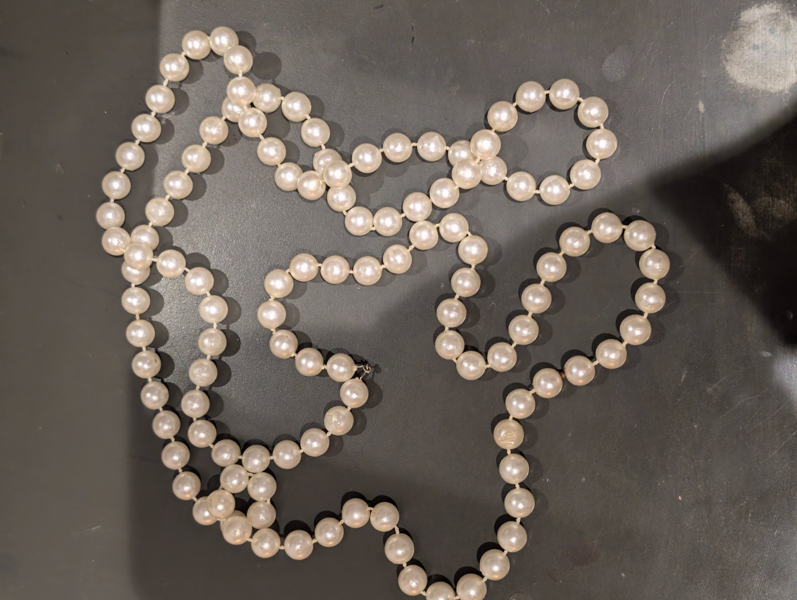 Collier long en perles 