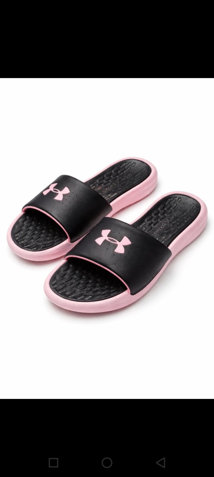 Claquette UNDER ARMOUR pink & Black