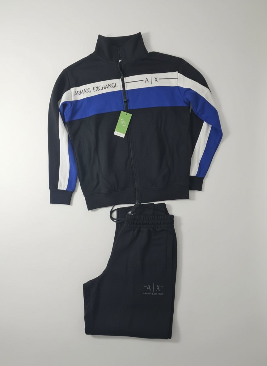 Ensemble survêtement Armani Exchange A|X - Bleu/Noir/Blanc - Taille S