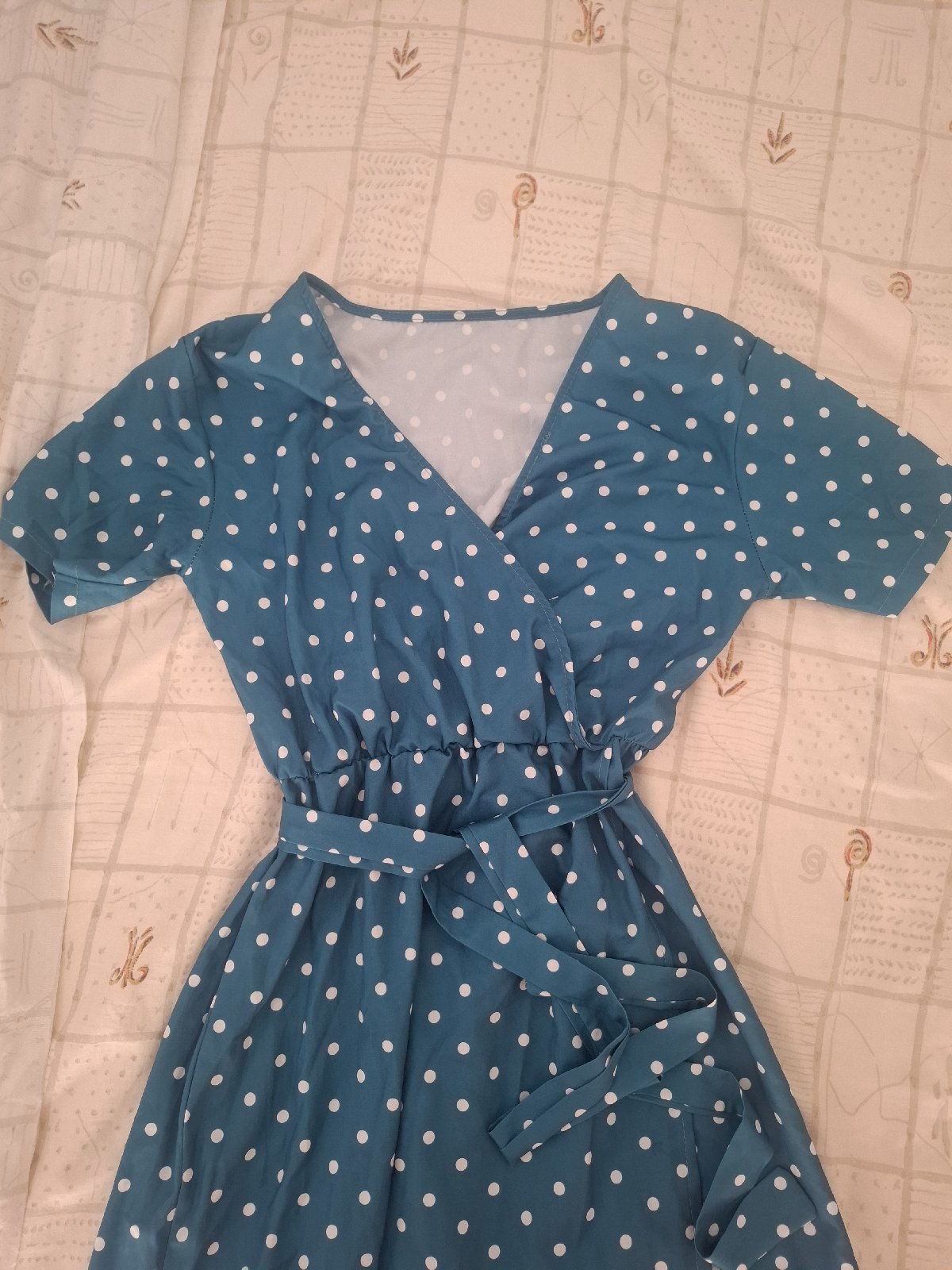 Robe polka dot bleue