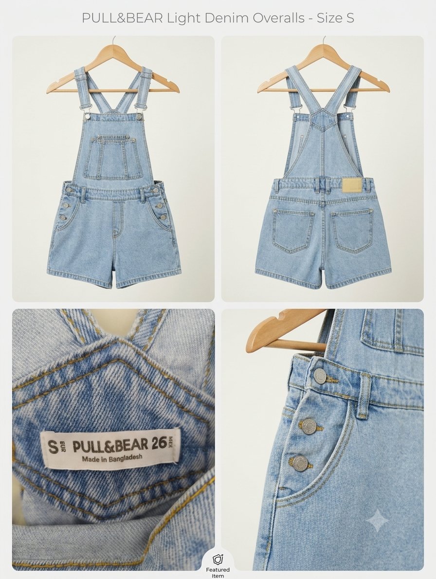 Combinaison Short en Jean – Pull&Bear (Taille S )