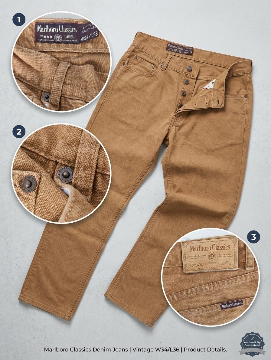 Pantalon marron "Marlboro Classics" Vintage - W34/L36