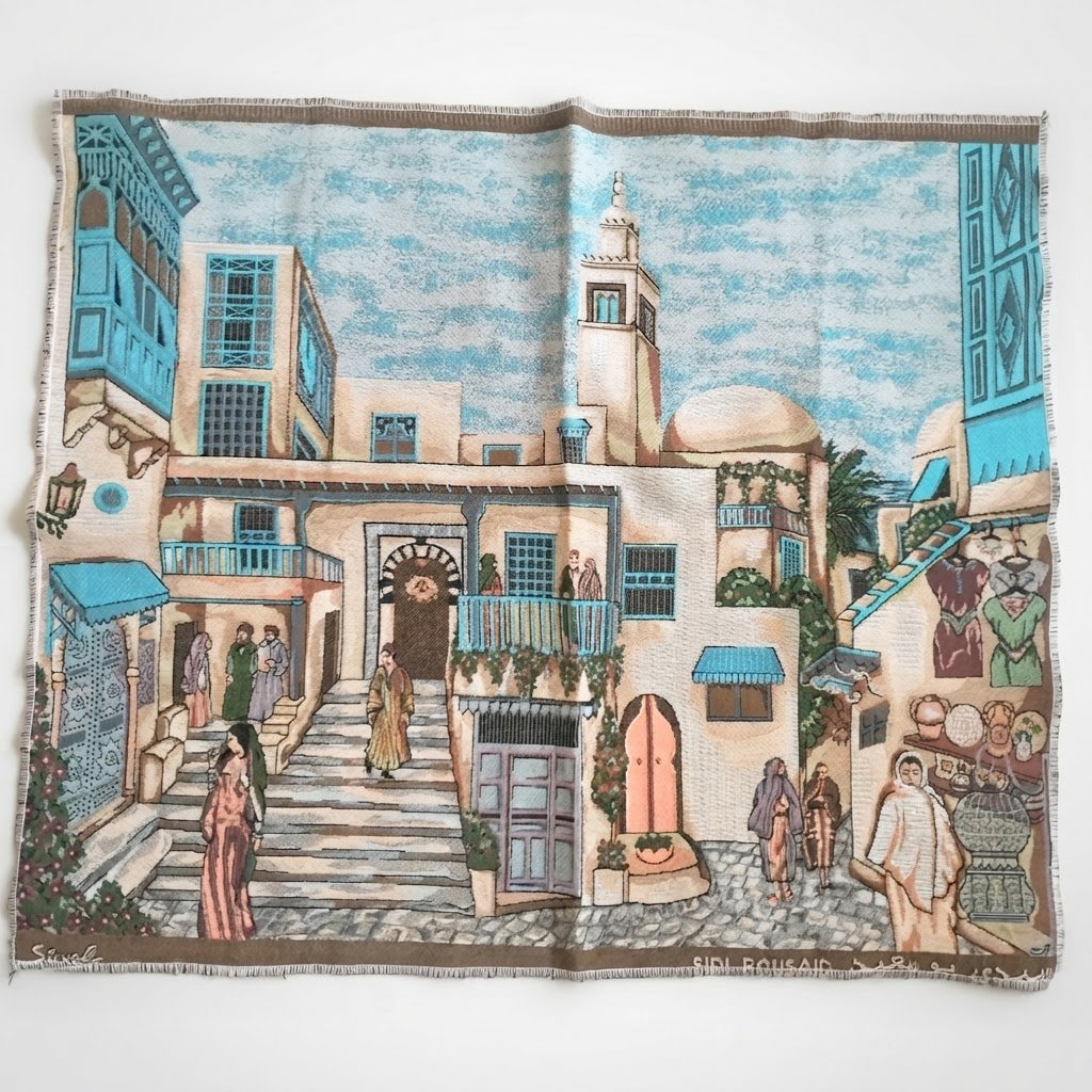 Tableau Sidi Bousaid en tissu 