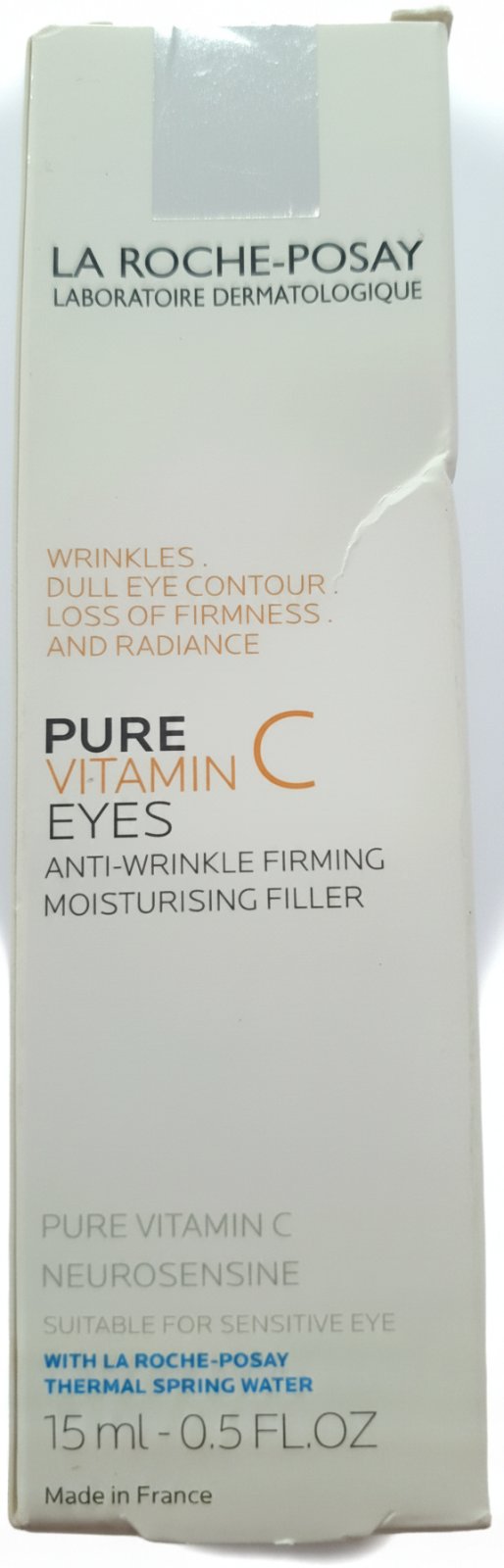 La roche-Posay -importation-pure vitamin C yeux Soin Rénovateur Éclat Anti-Rides fermeté 