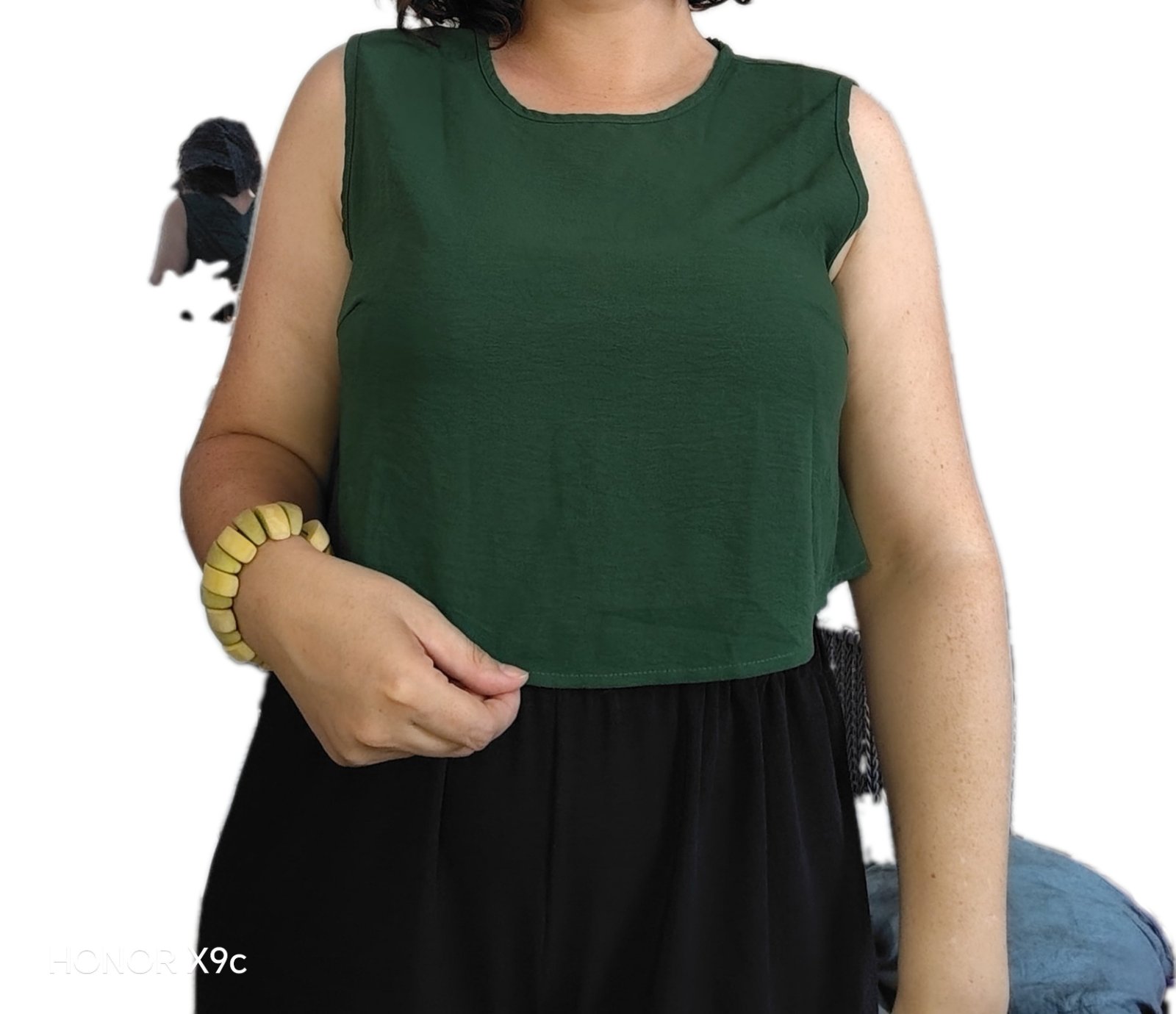 Cropped top vert Shein