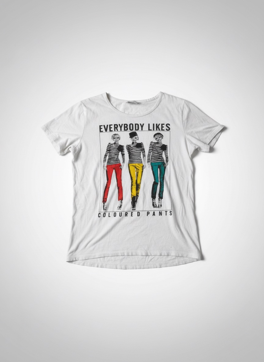 Graphic T-shirt EVERYBODY LIKES COLOURED PANTS