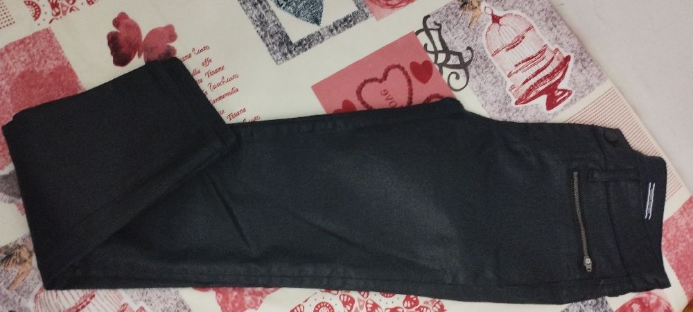 Jeans tommy effet cuir