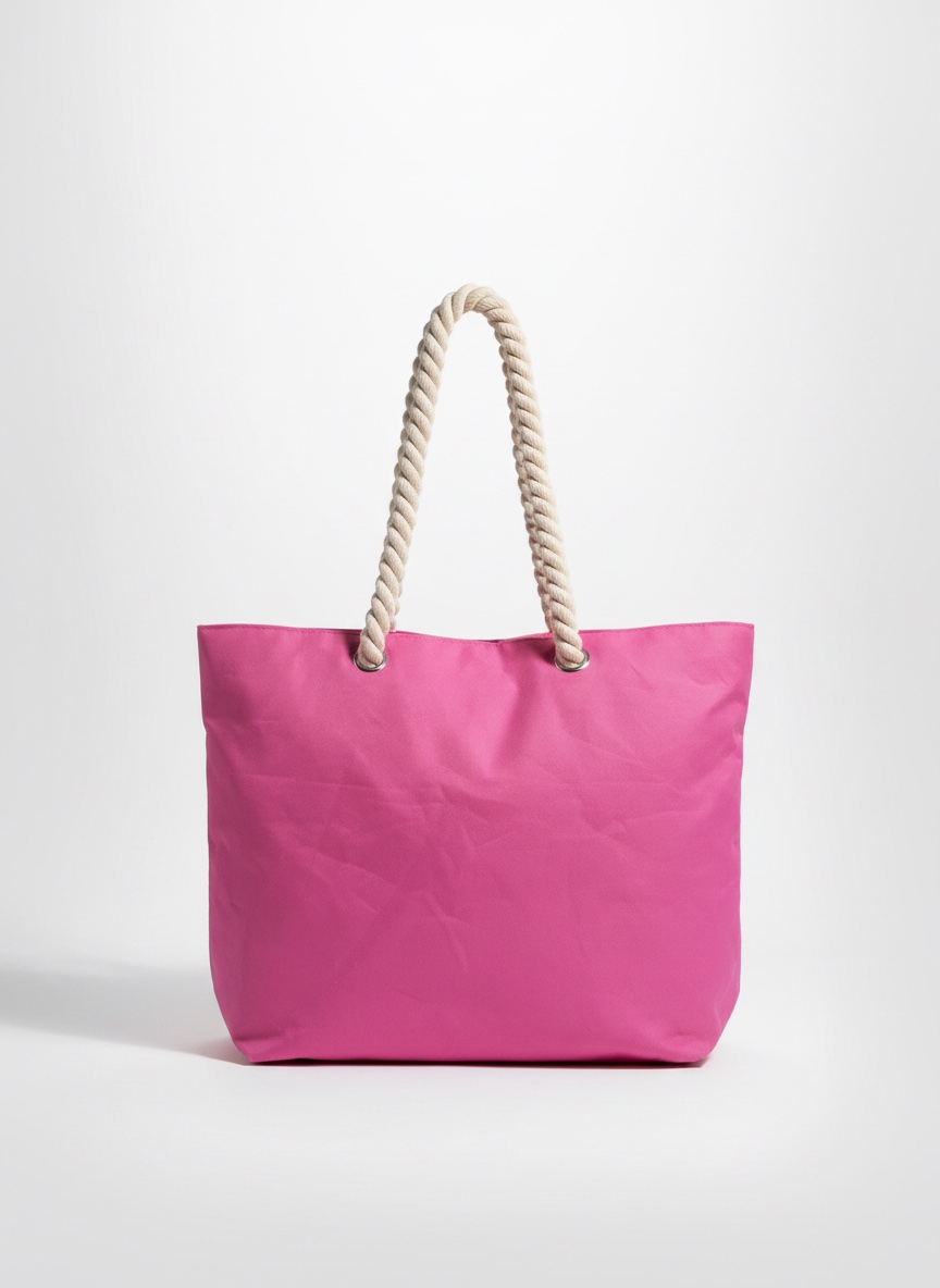 🩷 Sac cabas rose fuchsia avec anses en corde ⚓✨