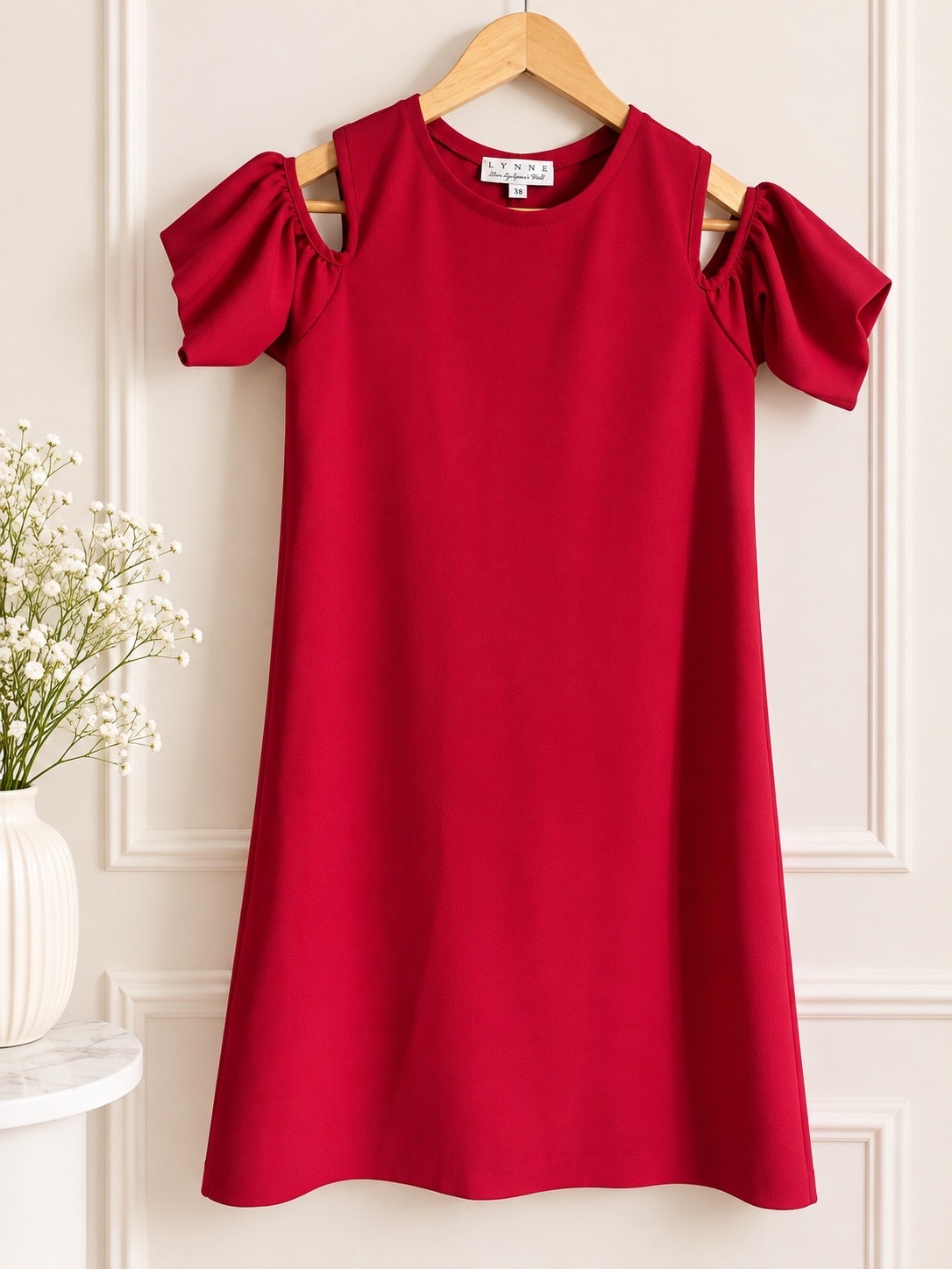 Robe rouge LYNNE à épaules dénudées – Taille 38 ♥️