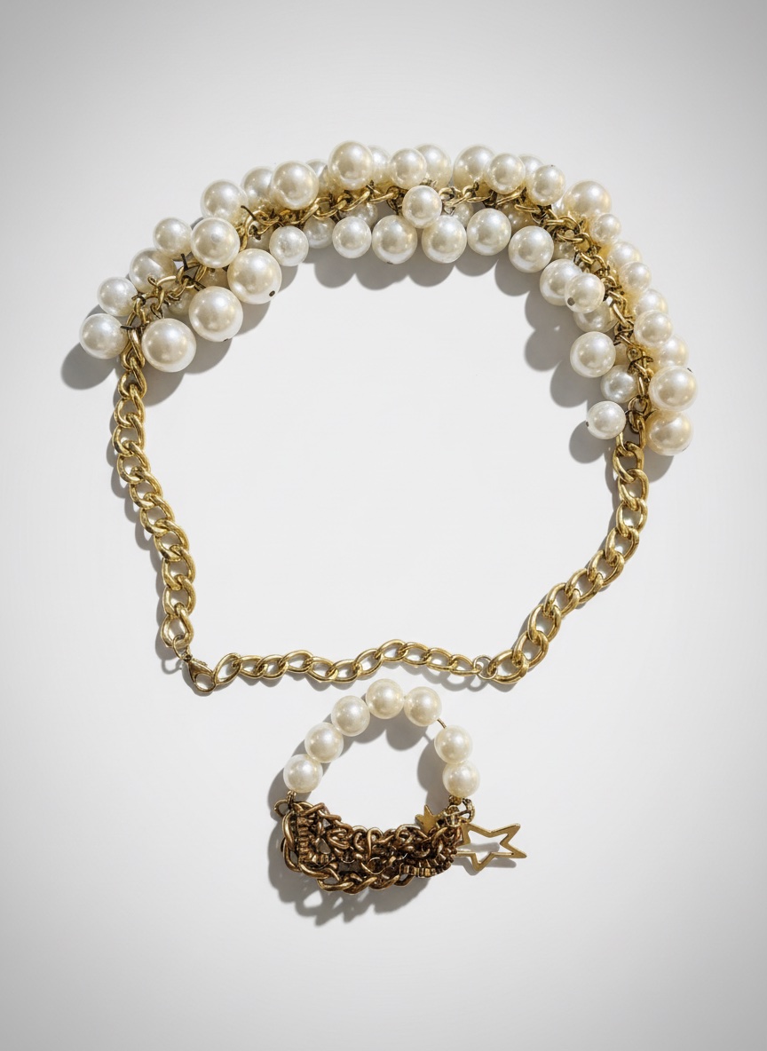 Ensemble Perles & Chaîne Dorée Chic