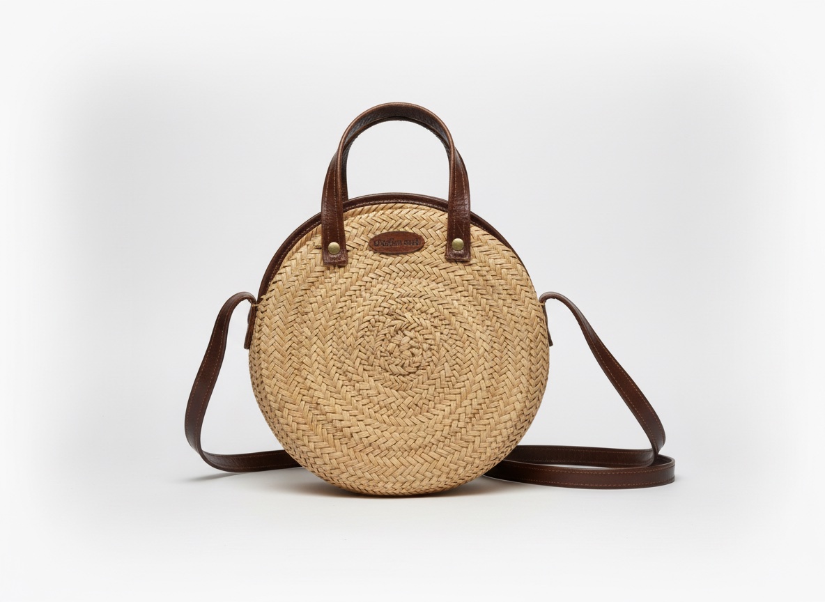 👜 Sac rond en osier – Création Sana 🌿