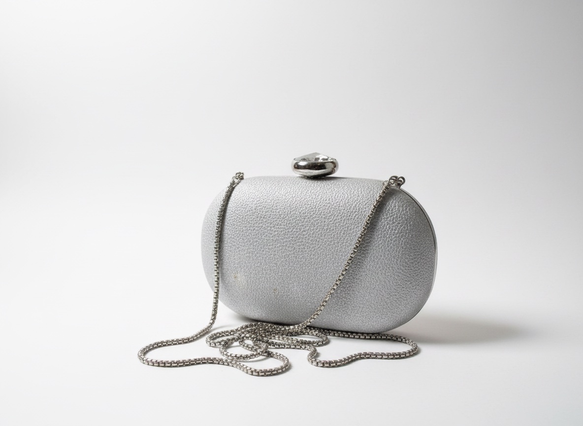 Sac de soirée argenté – Élégance & Brillance