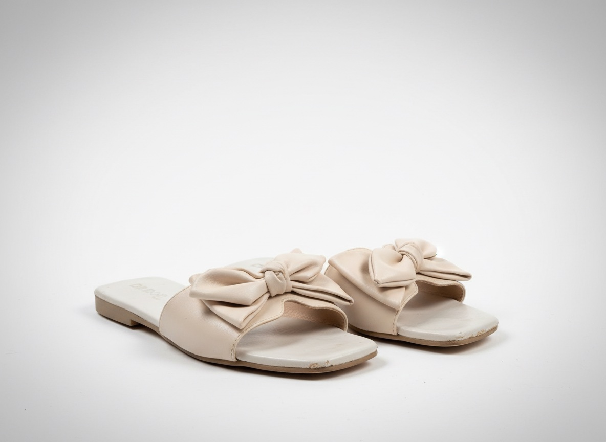 🎀 Mules nude à nœud élégant – Taille 38