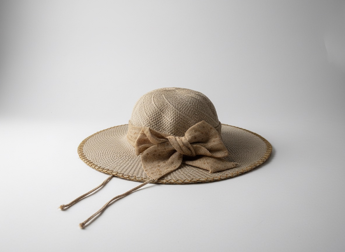 🥇 Chapeau de soleil en paille avec grand bord & joli nœud 🌿👒