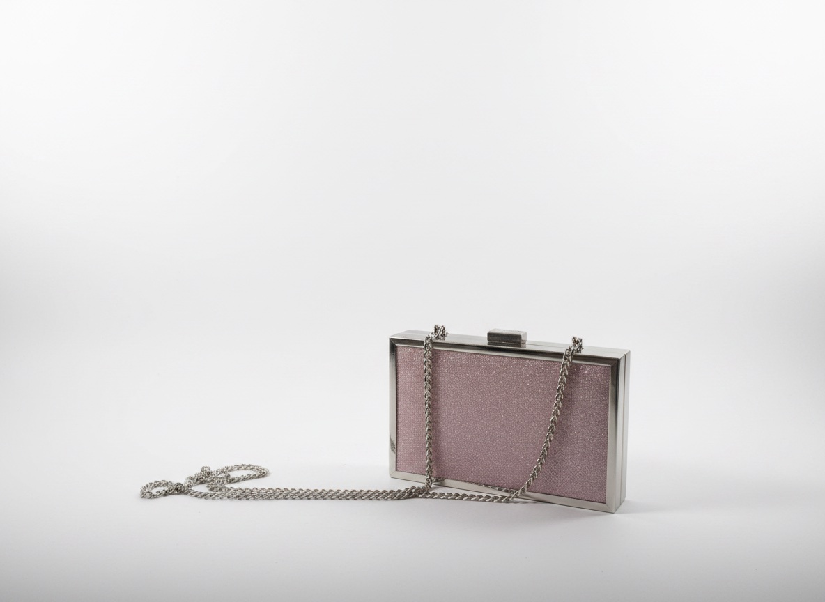 Sac de soirée argenté pailleté