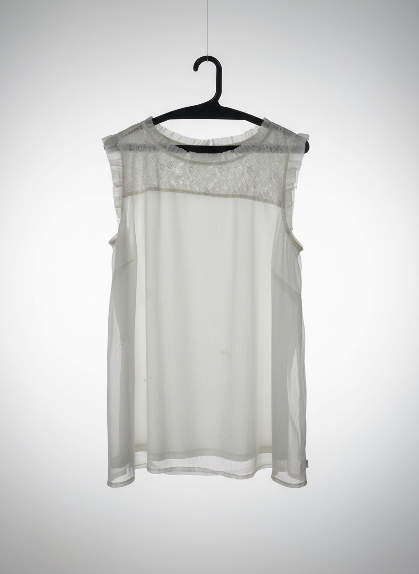 🌸 Blouse blanche fluide avec dentelle 🤍✨ 