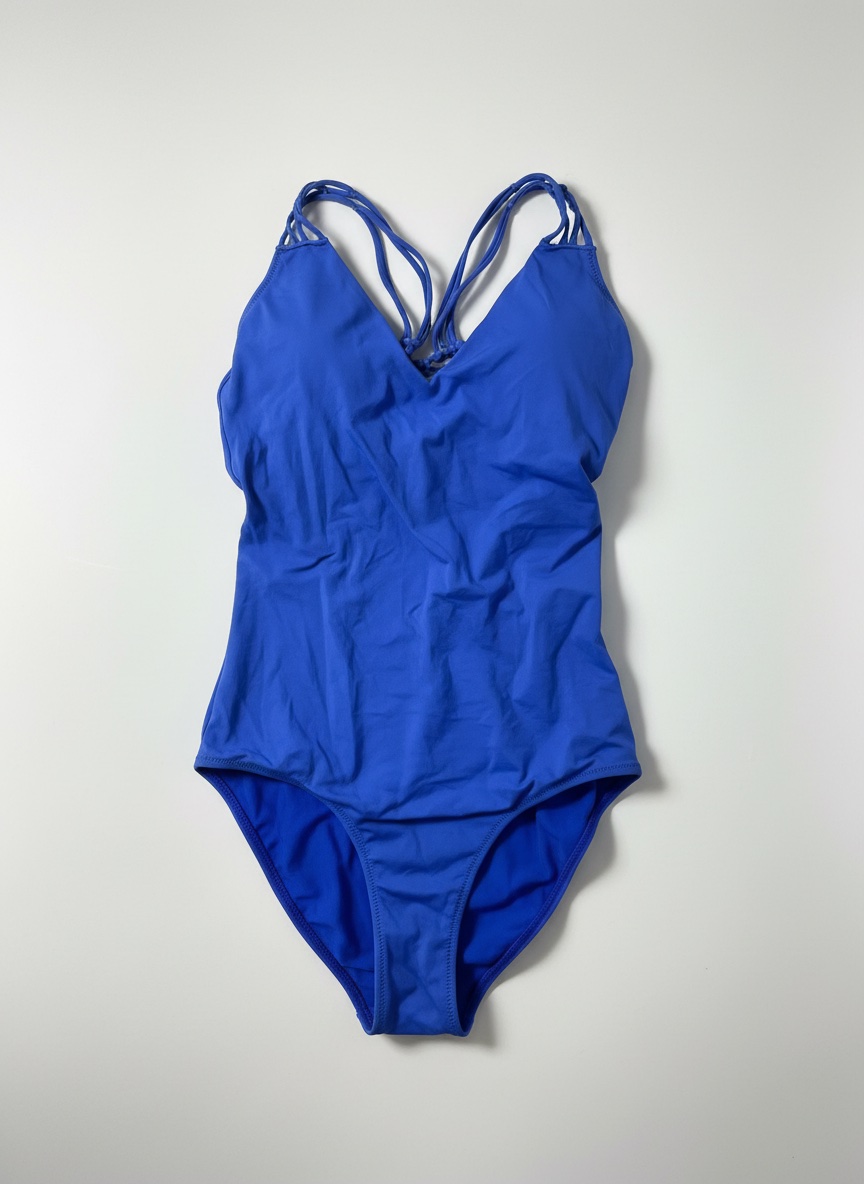 💙 Maillot de bain une pièce bleu royal à bretelles croisées ✨