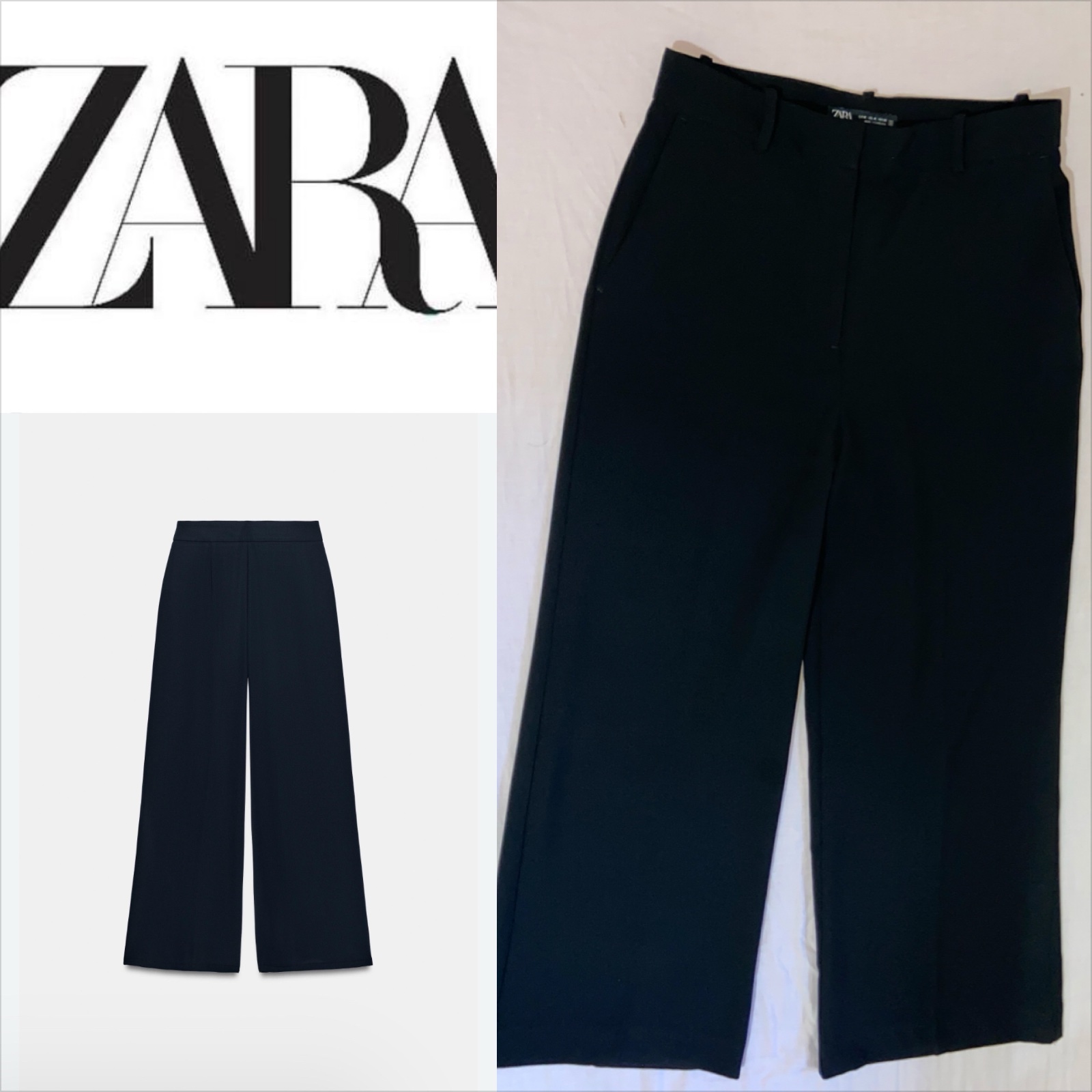 Pontallon large noir zara