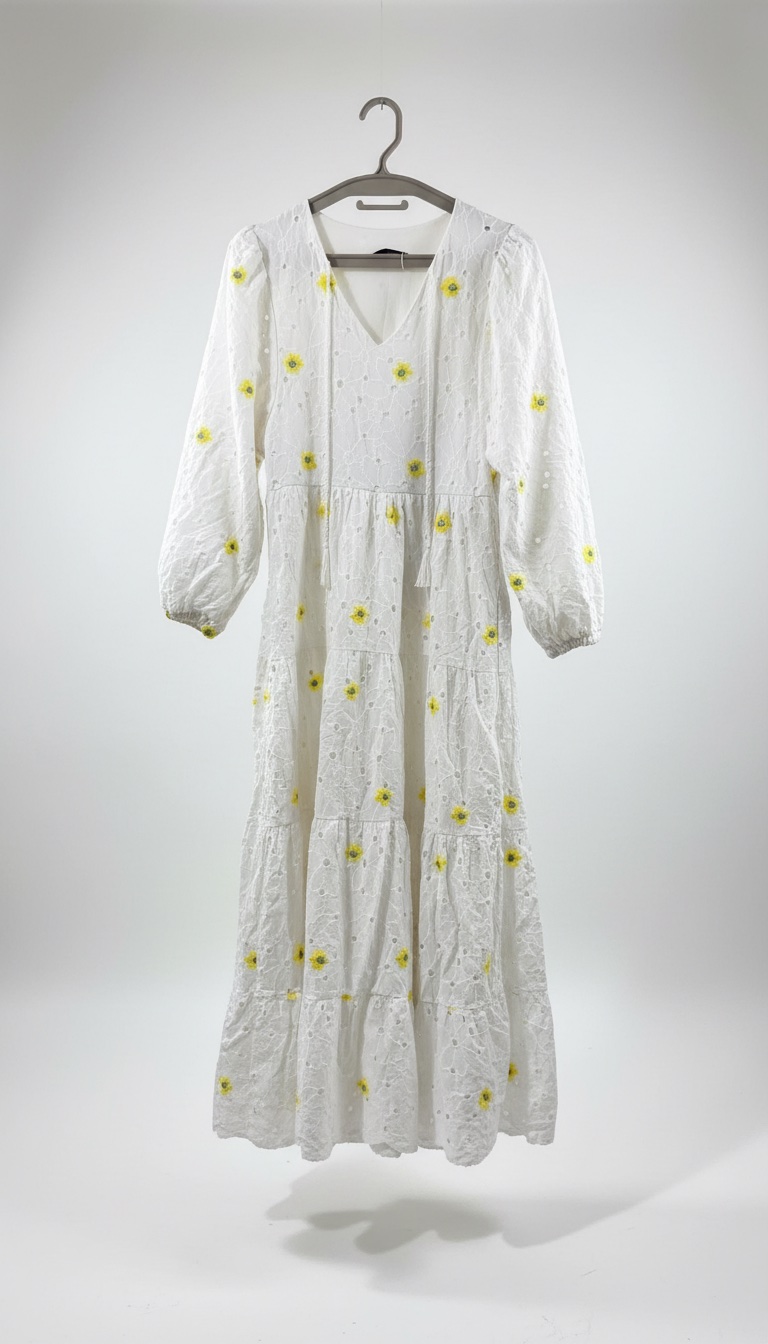 Robe fleuri blanc 