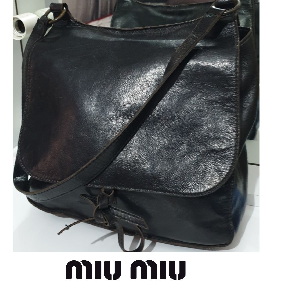 SAC À BANDOULIÈRE CUIR VÉRITABLE MIU MIU 