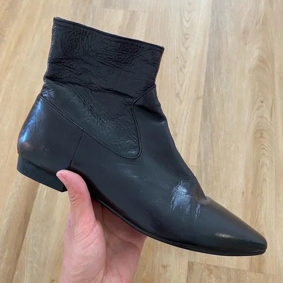 BOTTINES CUIR VERITABLE ZARA