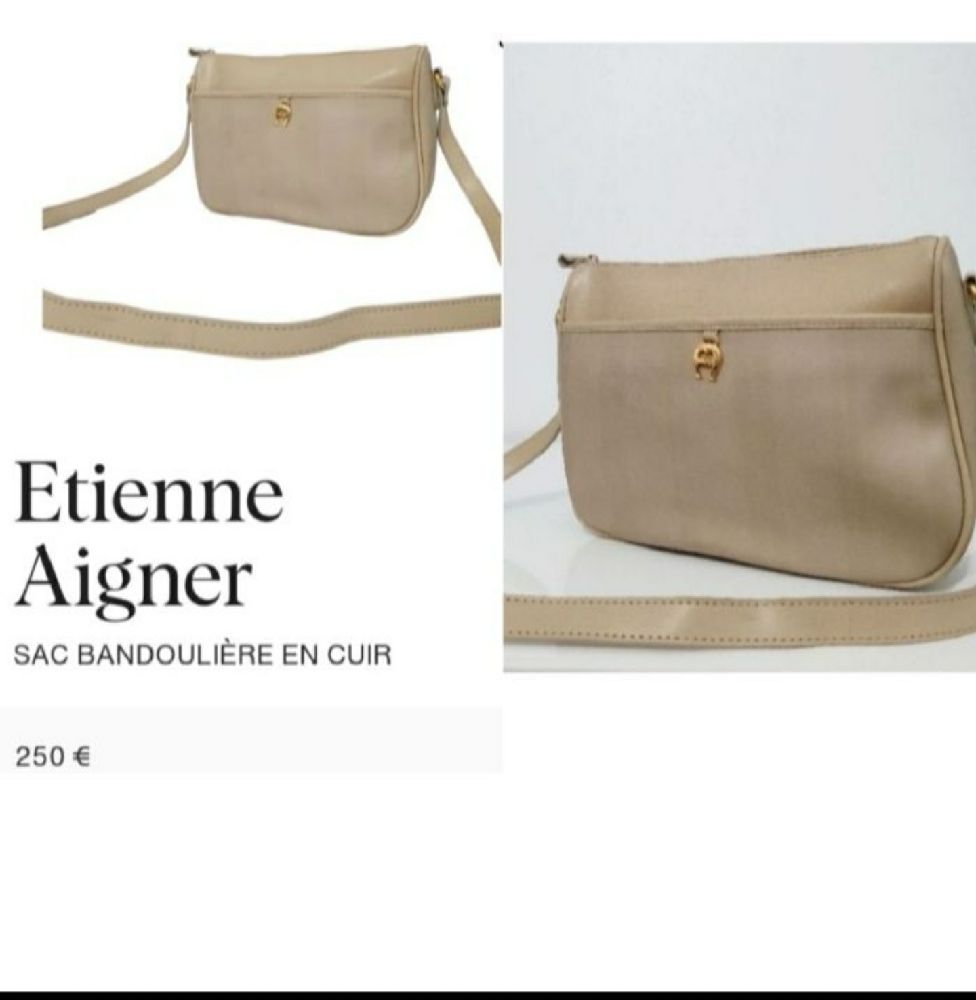 SAC À BANDOULIÈRE ÉTIENNE AIGNER AUTHENTIQUE 