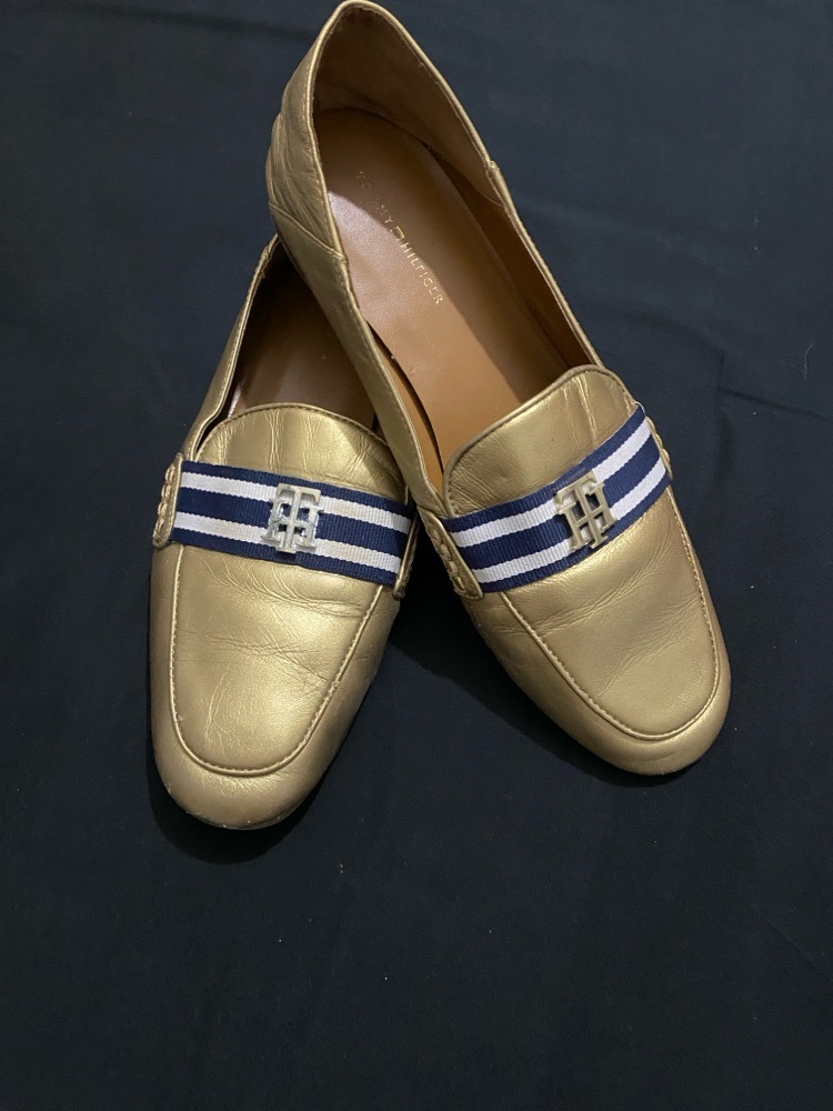 BALLERINE CUIR VERITABLE TOMMY HILFGER