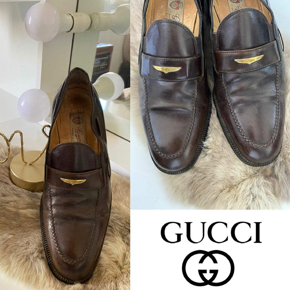 MOCASSIN CUIR VÉRITABLE GUCCI AUTHENTIQUE 
