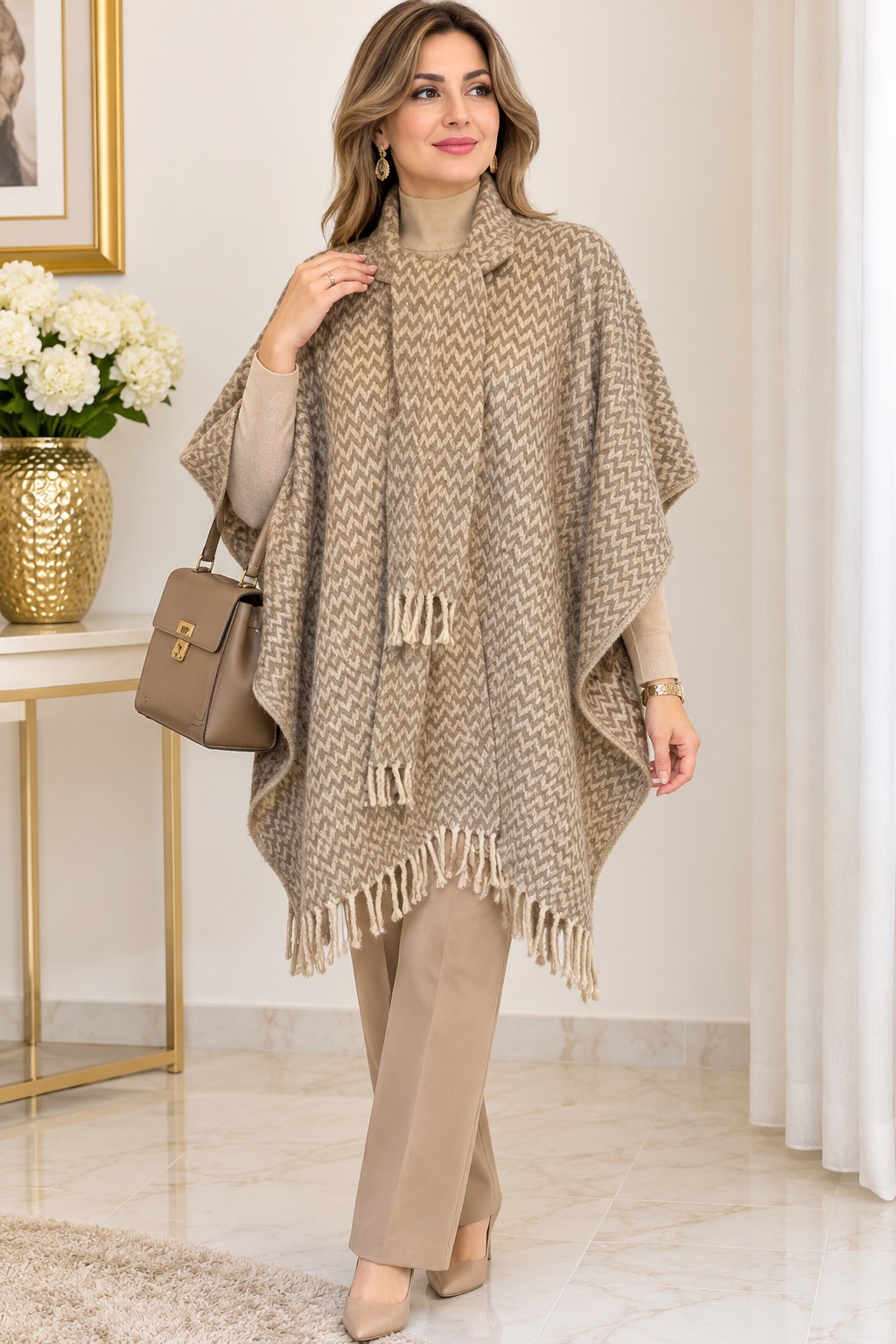 PONCHO EN LAINE 