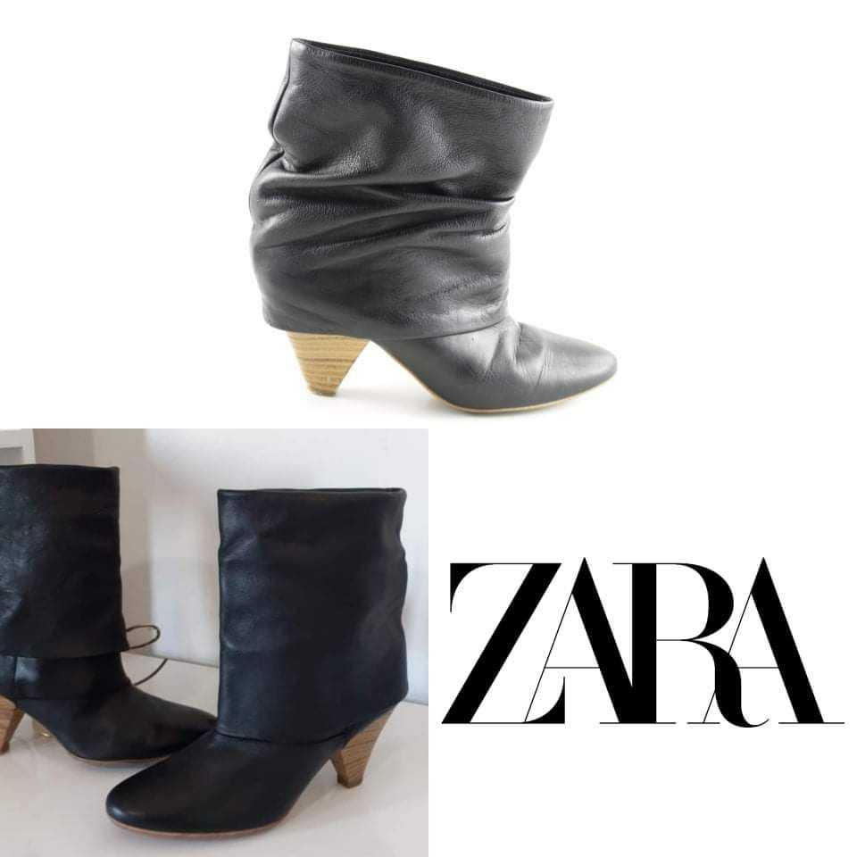 BOTTES VRAI CUIR ZARA 