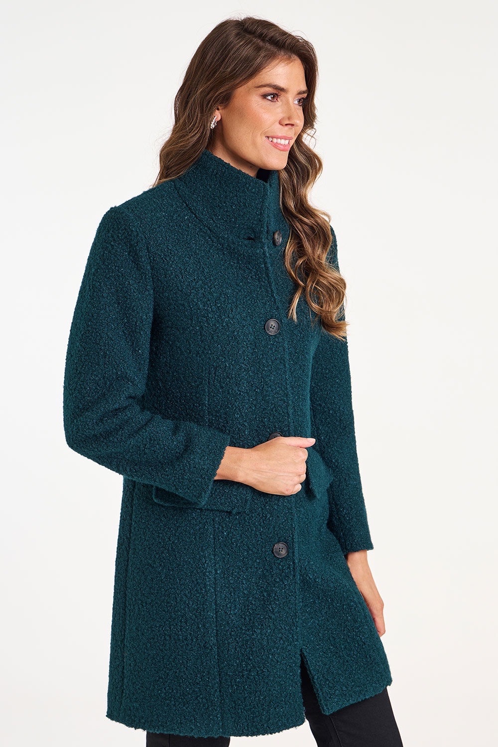 MANTEAU EN LAINE BOUCLES 