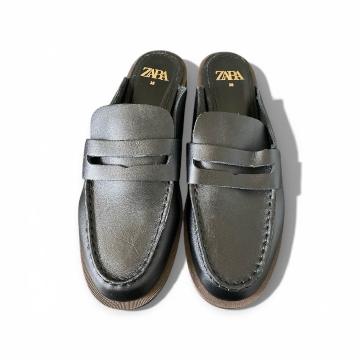 MULES CUIR VERITABLE ZARA NEUF