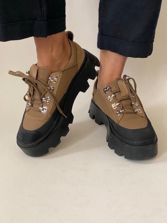 DERBIES PLATE FORME ZARA NEUF