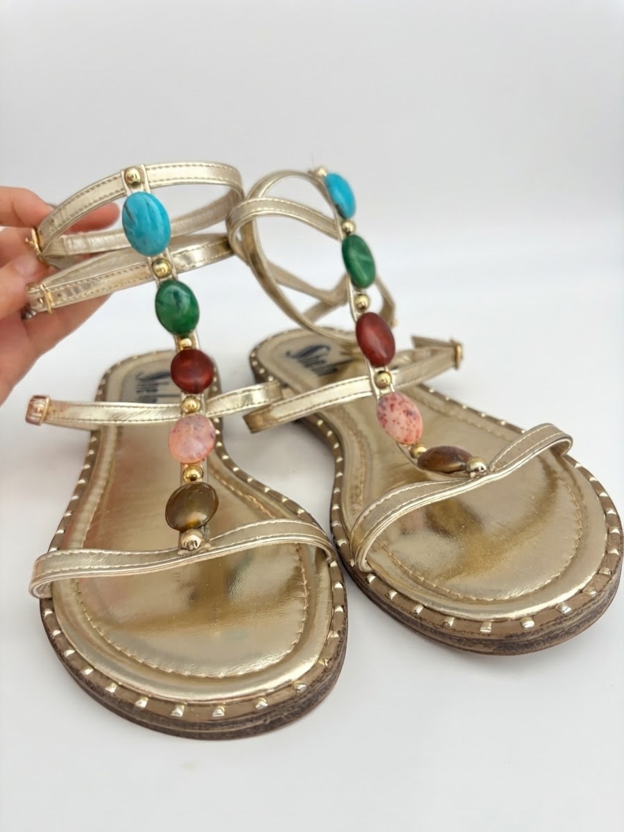 Sandales doree 