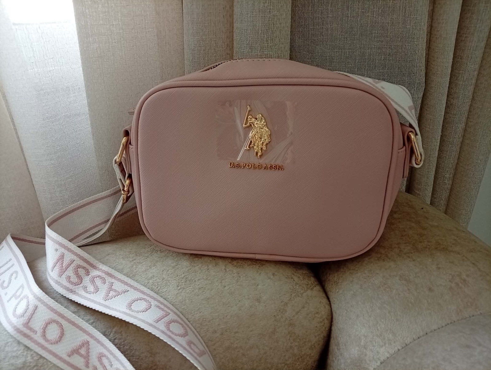Sac bandoulière U.S. Polo Assn. – Rose poudré