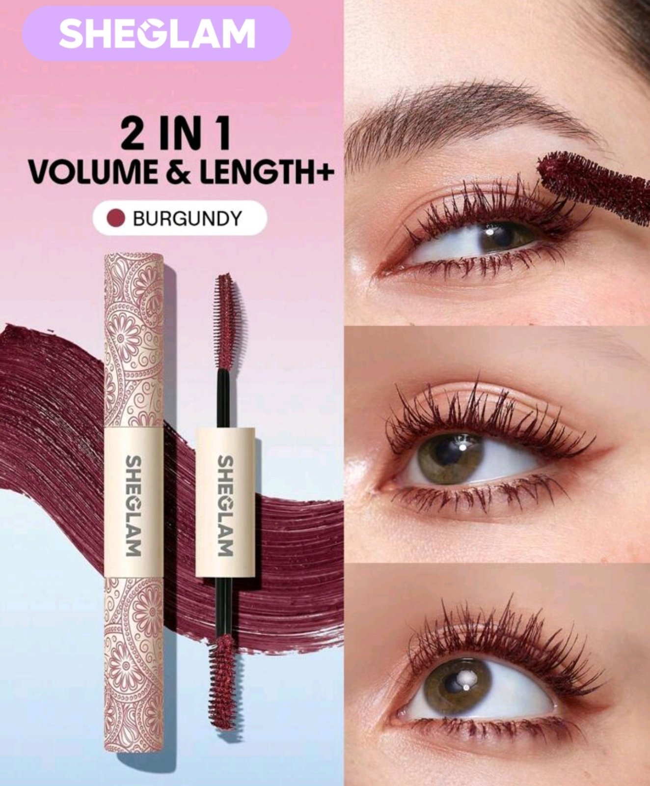 Mascara bordeaux 