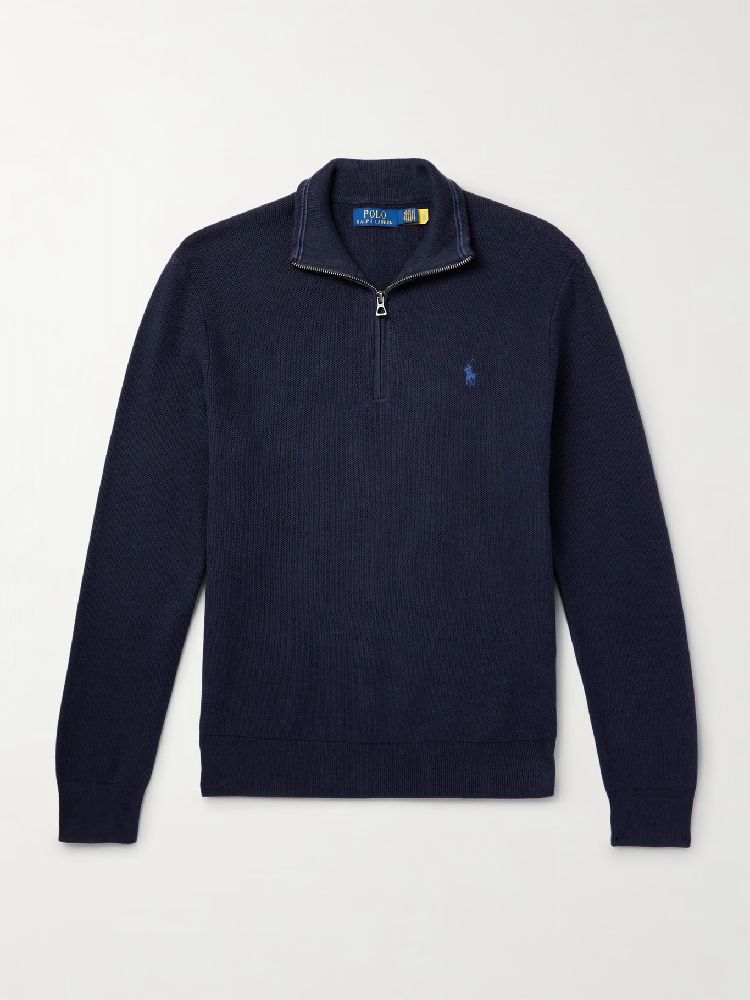 •polo ralph lauren• quarter zipper bleu