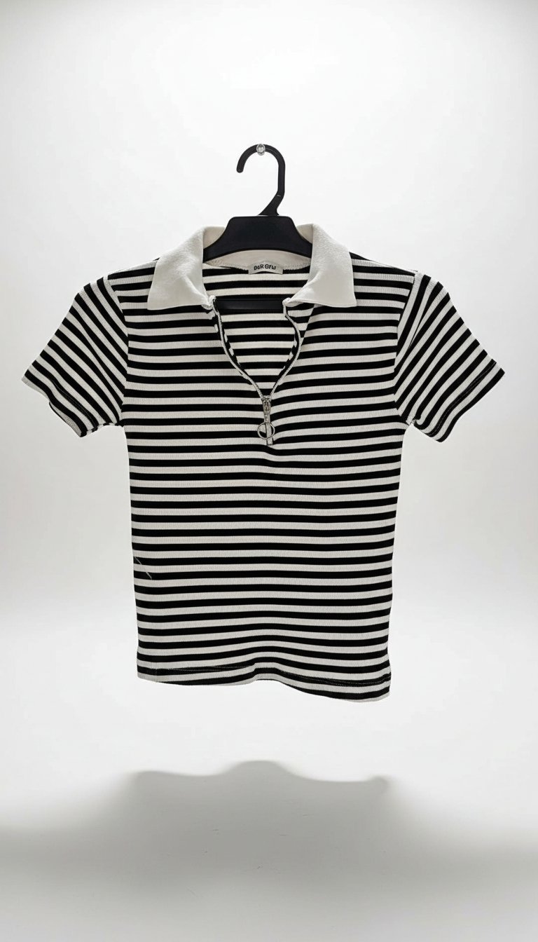  🖤🤍 T-shirt rayé noir et blanc – Taille M
