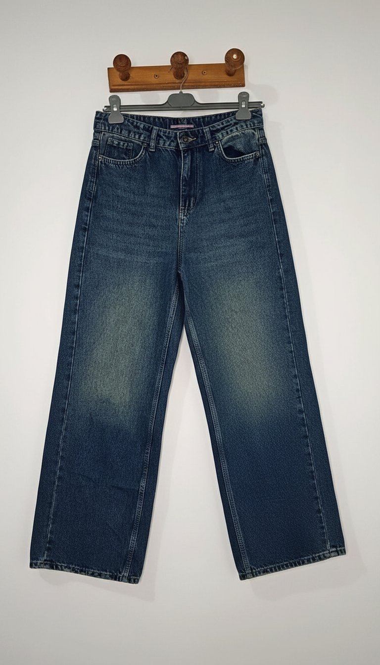 👖 Pantalon jean bleu – Taille 38 | Wide Leg & Taille Haute