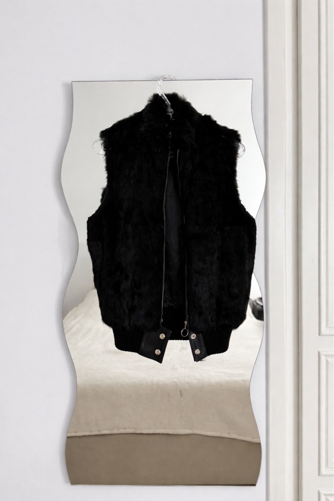 Fourrure noir taille S 