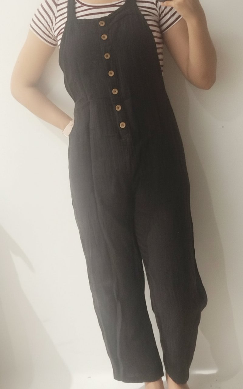 Salopette noire hippie | hippie black overalls