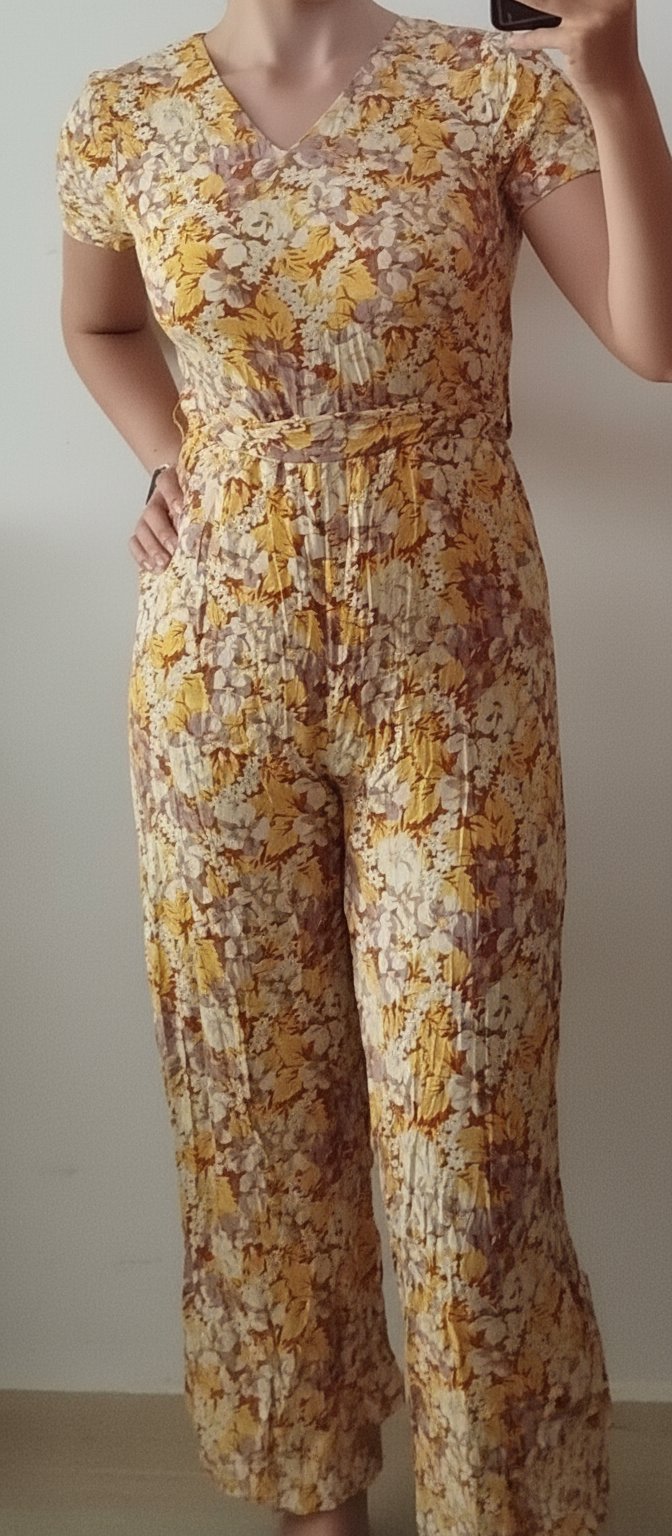 Combinaison fleuri jaune | yellow floral overalls