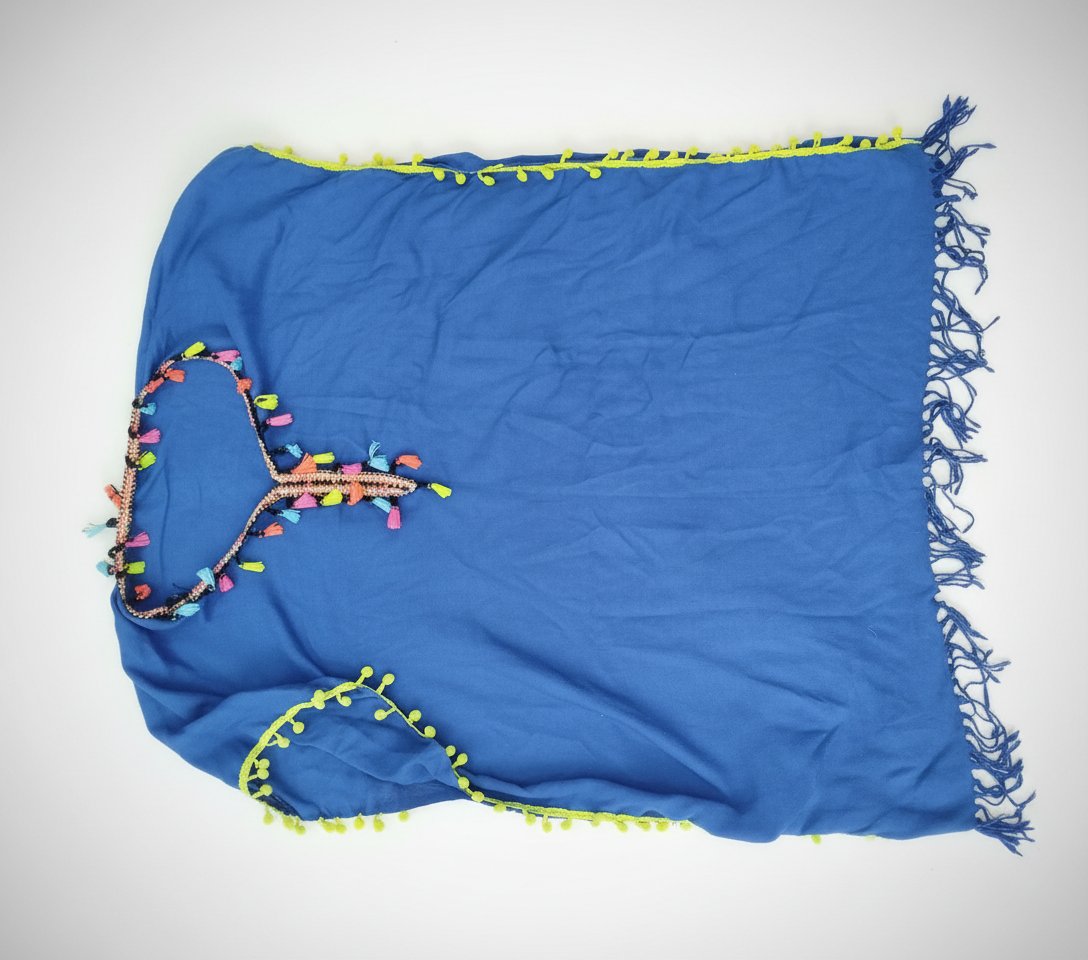 Cache maillot bleu djerbien | blue beach robe