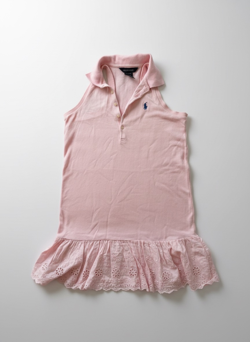 Petite robe rose poudré pour fillette